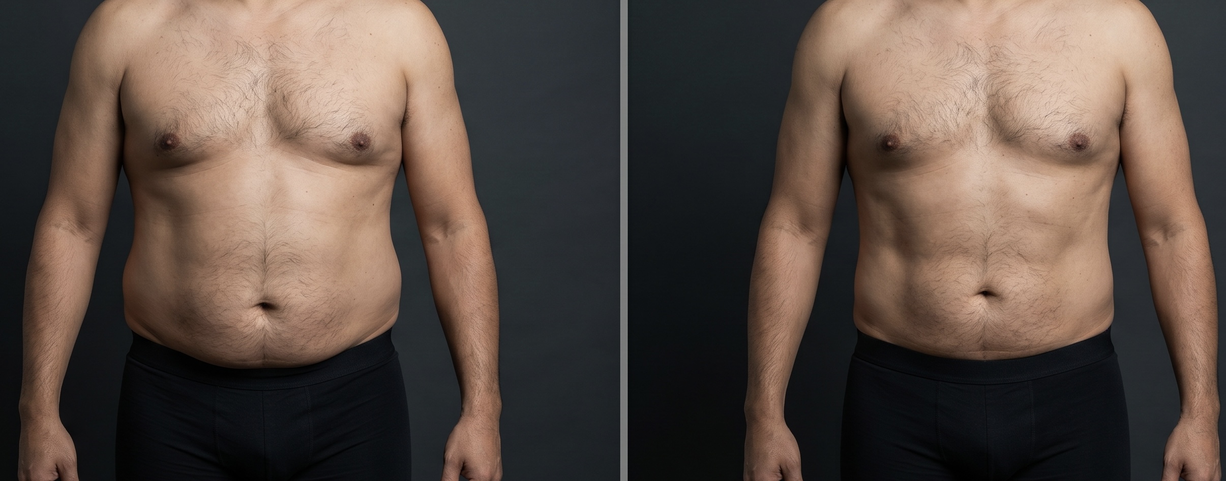 Antes y después Endolifting abdomen — Dr. Kevin Ramírez Popayán