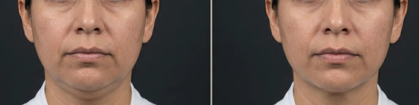 Antes y después Endolifting rostro mujer — Dr. Kevin Ramírez Popayán