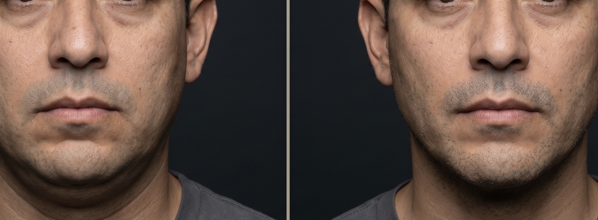 Antes y después Endolifting papada y mandíbula — Dr. Kevin Ramírez Popayán